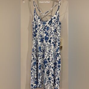 H&M Blue Floral Patterned dress
